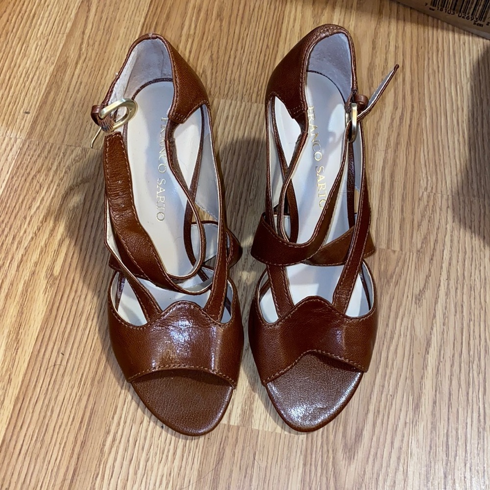brown wedged sandles